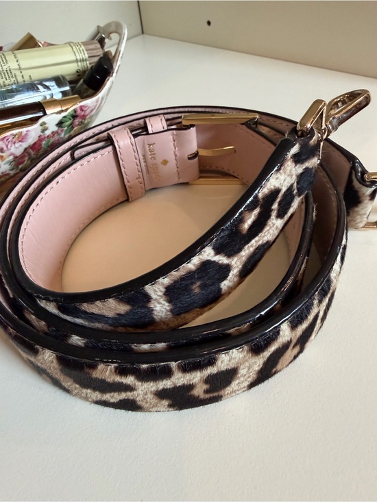 kate spade Handbags - Kate Spade Blush Leather Leopard Print Purse Strap